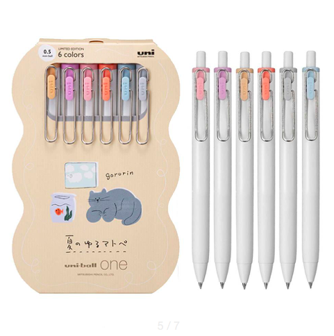 Uni-Ball One Limited Edition Set - Summer Yuru Matopoeia - 0.5mm Jel Kalem Seti