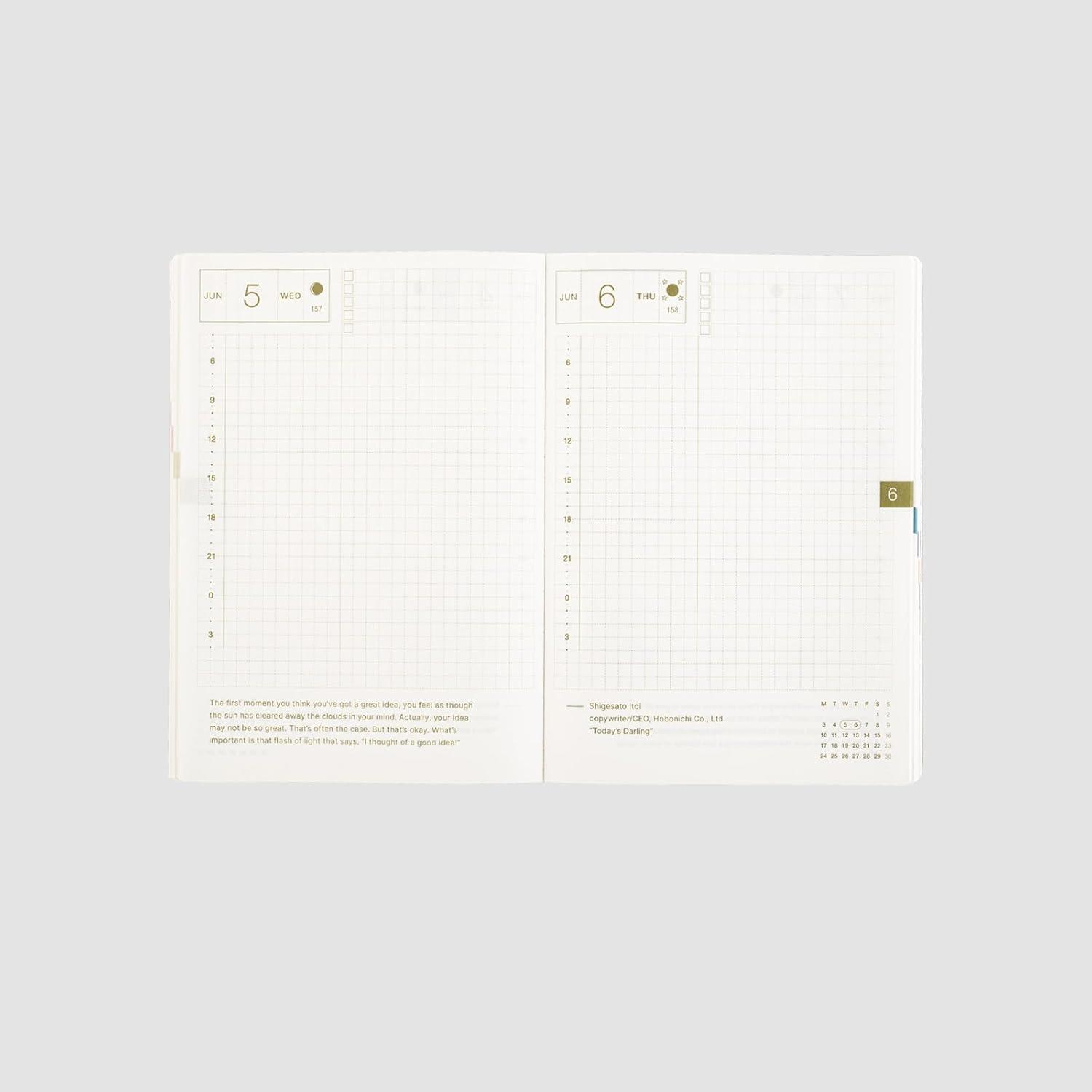 Hobonichi Techo HON A6 Japanese Edition 2024 Black