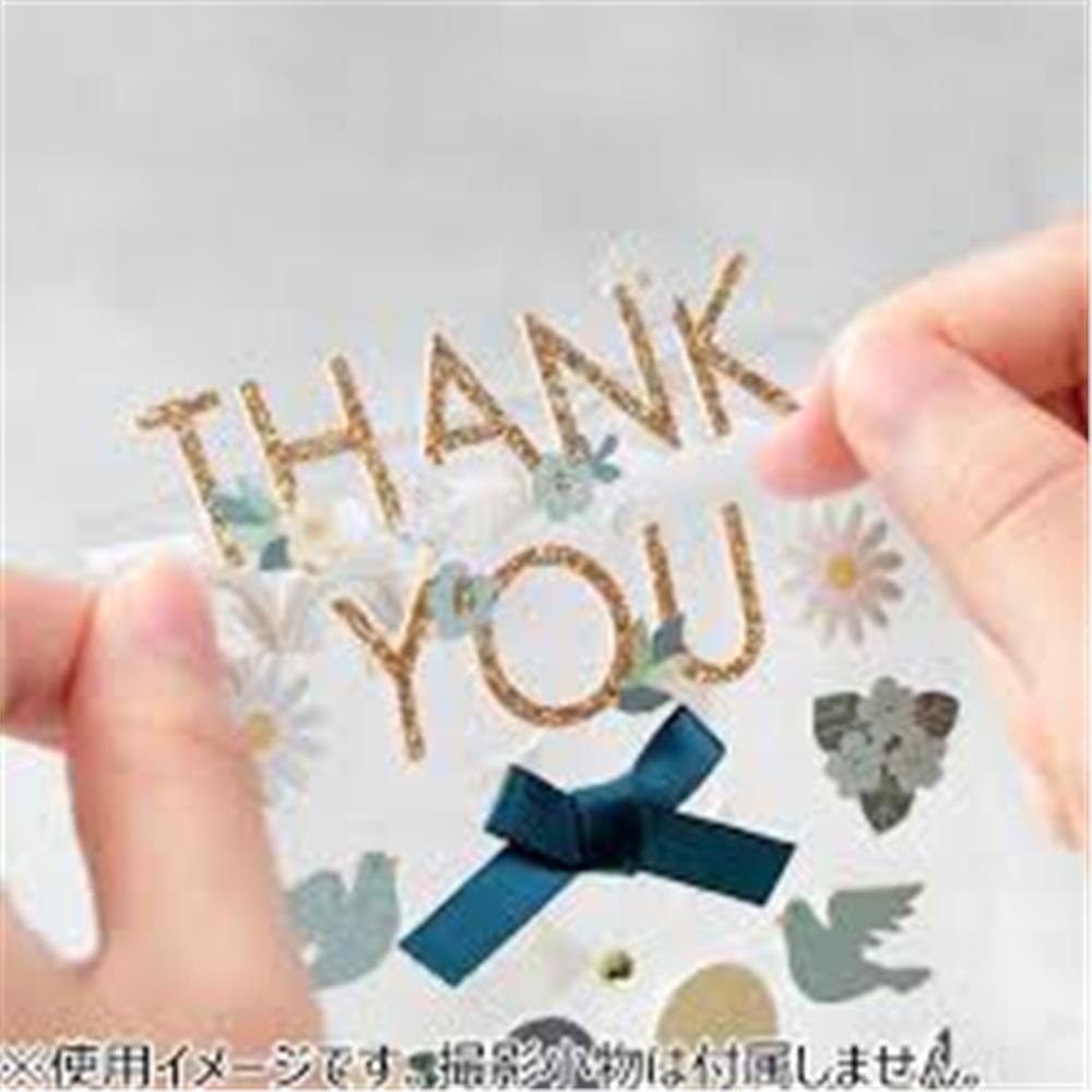 Midori sticker seal title seal thank you ribbon