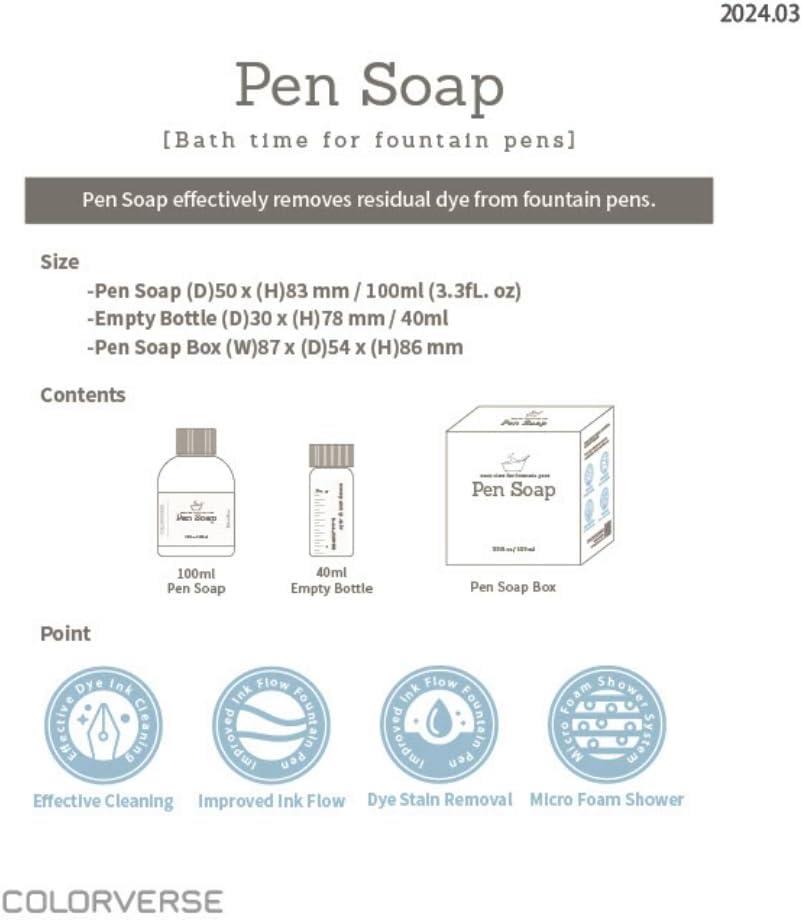 Coloverse Pen Soap 100ml Kalem Temizleme Solüsyonu