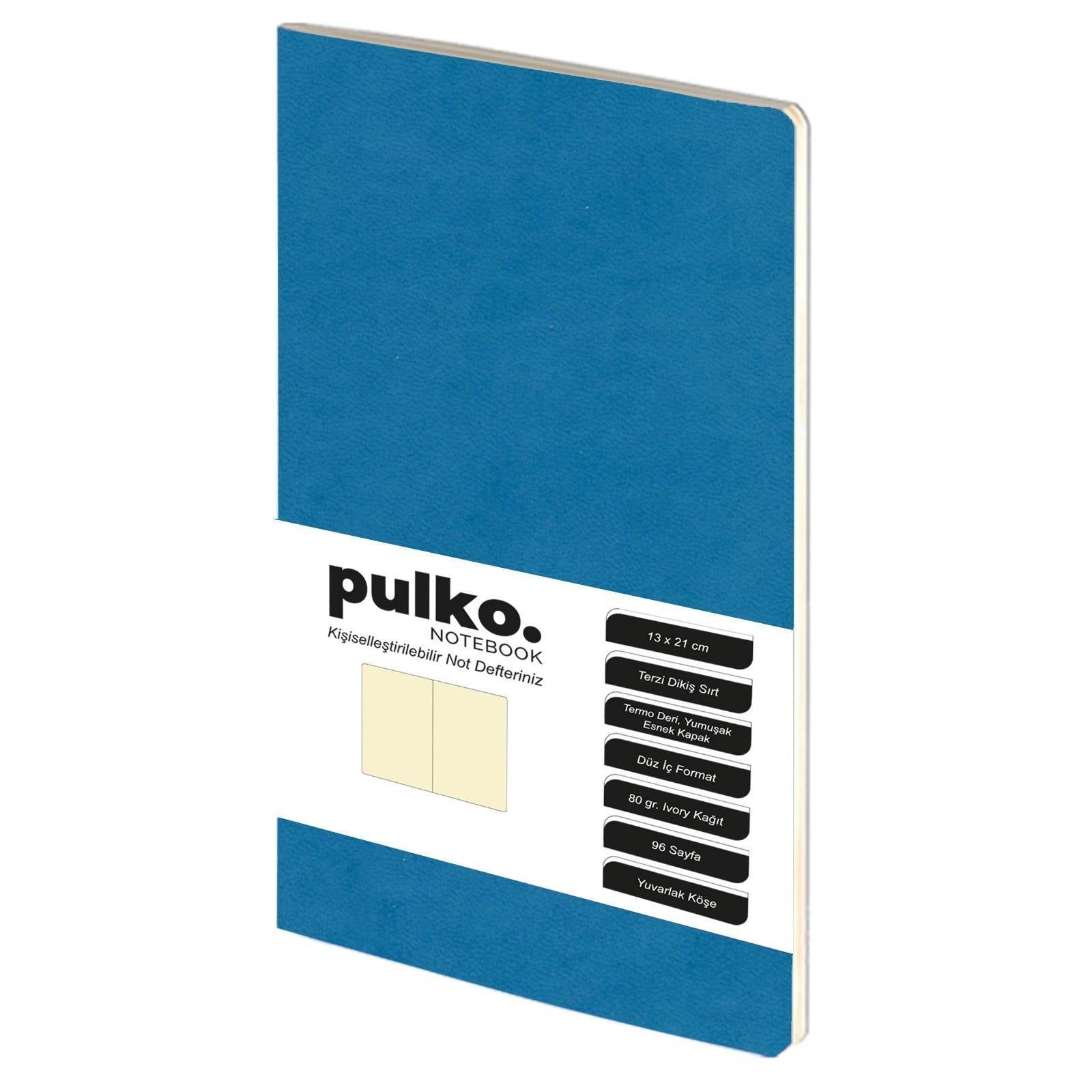 Pulko Terzi Dikiş 13x21 cm Çizgisiz Defter Ocean Blue