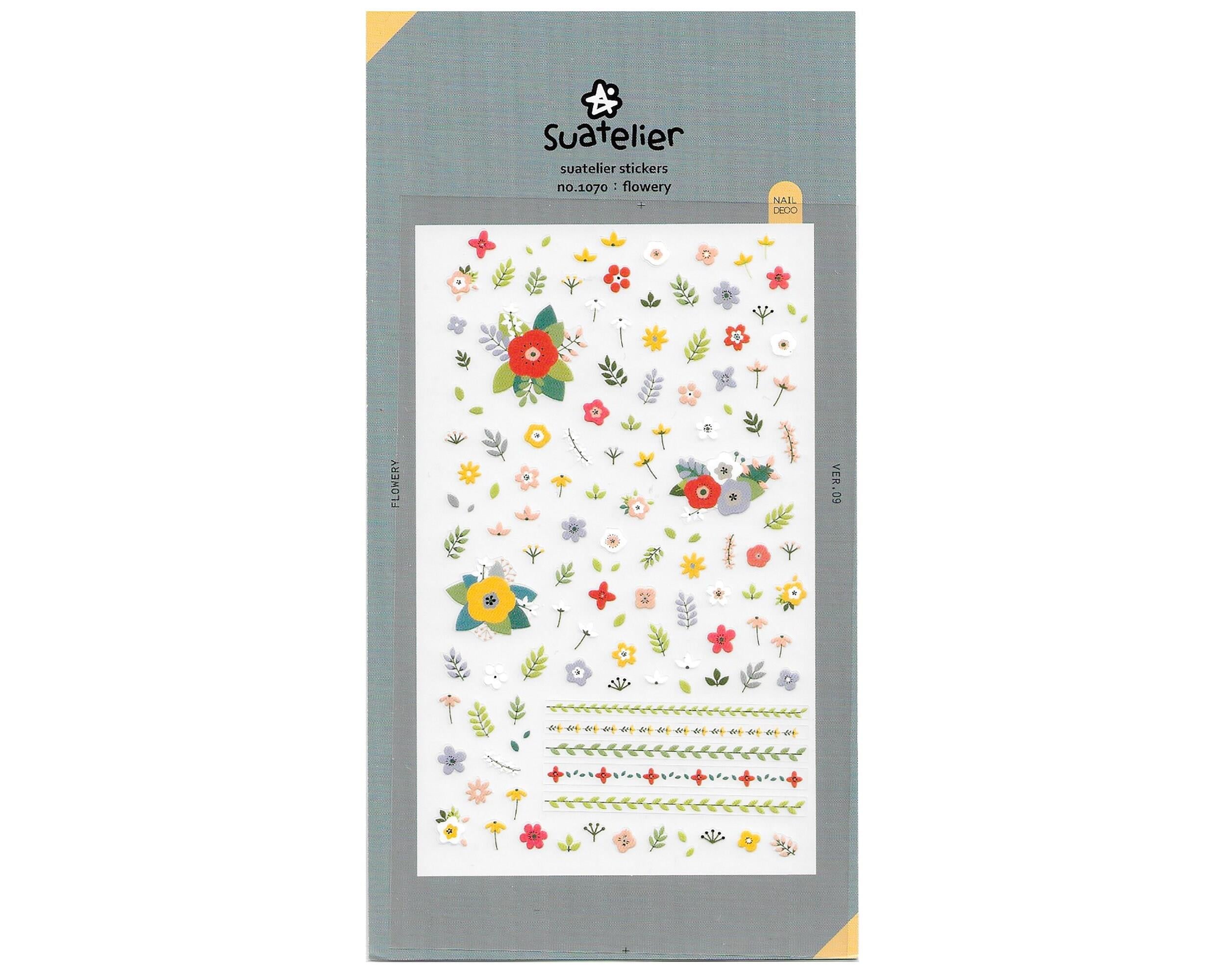 Suatelier Deco Sticker Nail Deco Tırnak Flowery