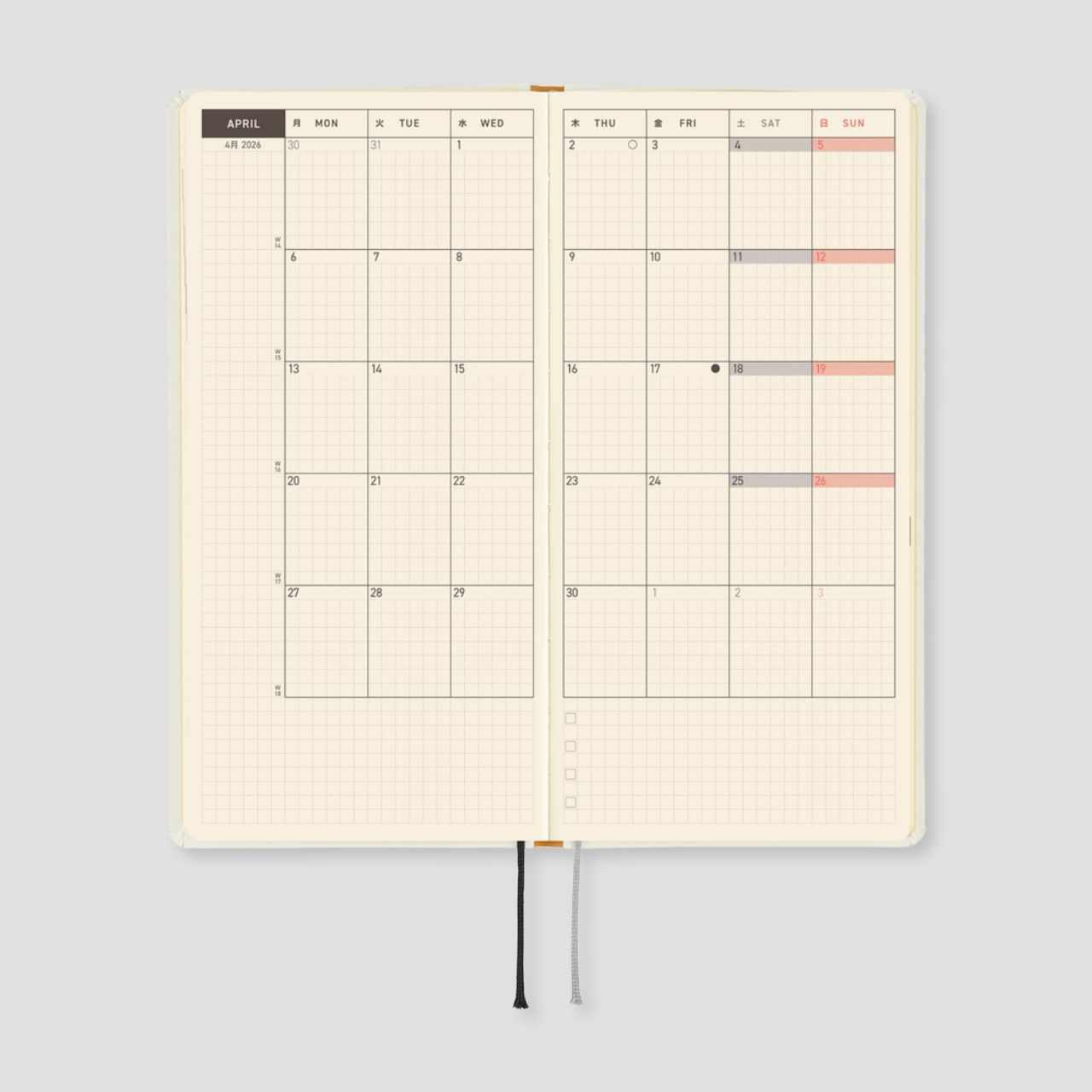 Hobonichi Techo Weeks - English - iyo okumi: A Story About Me - 2026 Jan Start