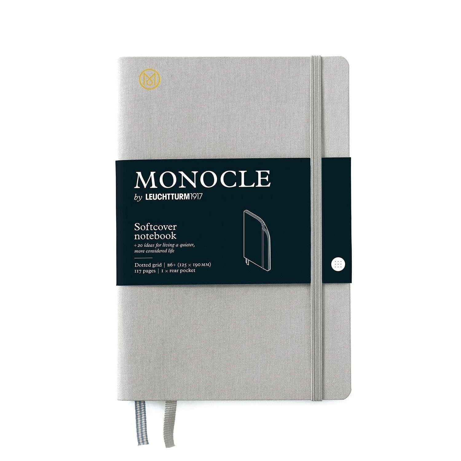 Leuchtturm1917 x Monocle Limited Edition Defter B6,  Yumuşak Kapak, 128 Noktalı Sayfa Light Grey 363360