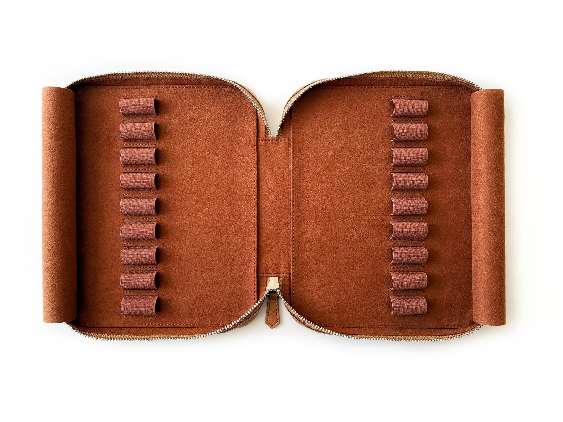 Eng Leather Vegan Apple Skin Sahra - Dark 18 li Kalem Kılıfı
