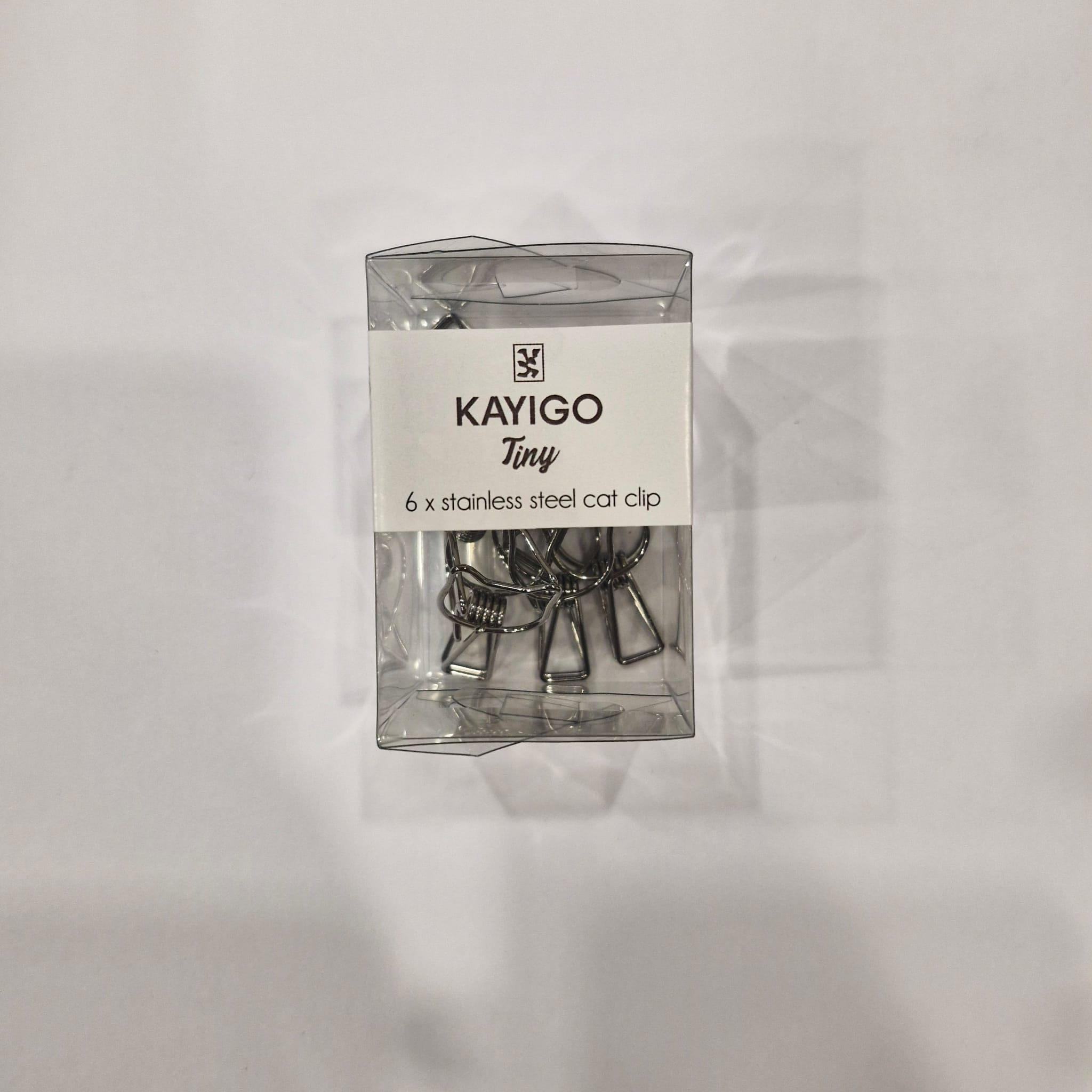 Kayigo Tiny Paslanmaz Çelik Kedi Klips Altılı Silver