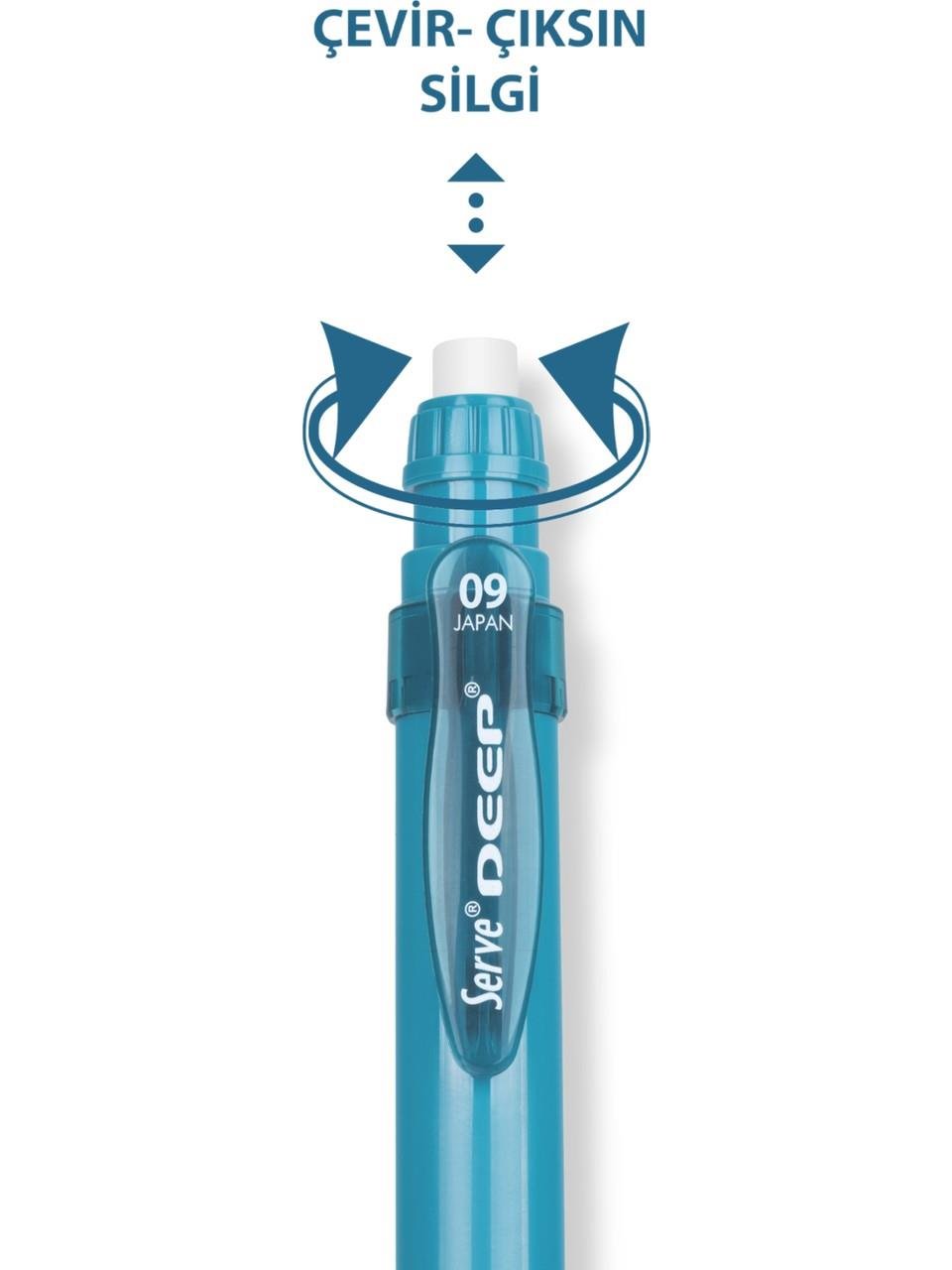 Serve Deep Earth Tones Mekanik Kurşun Kalem 0.9 mm Mavi - Ocean Blue