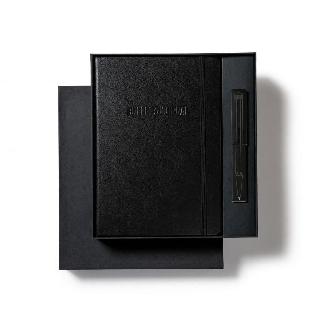 Leuchttrum 1917 Bullet Journal All Black Stealth Collector's Set Limited Edition Kalem, Defter ve Kitap Ayracı