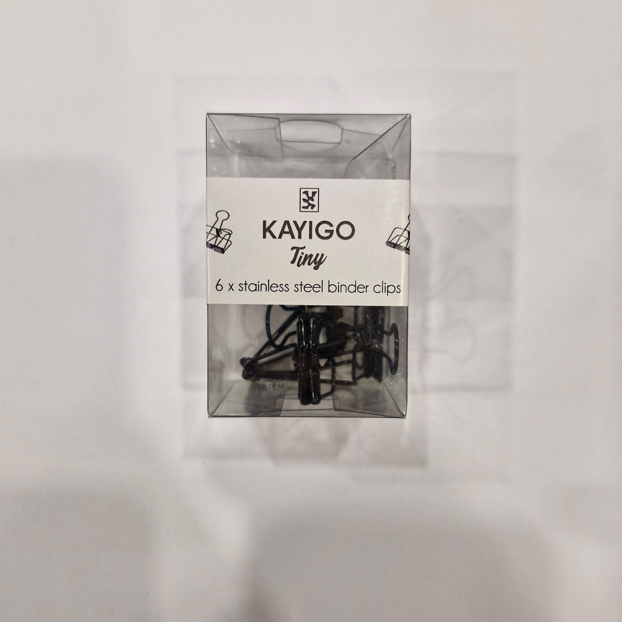 Kayigo Tiny Paslanmaz Çelik Klips Altılı Siyah