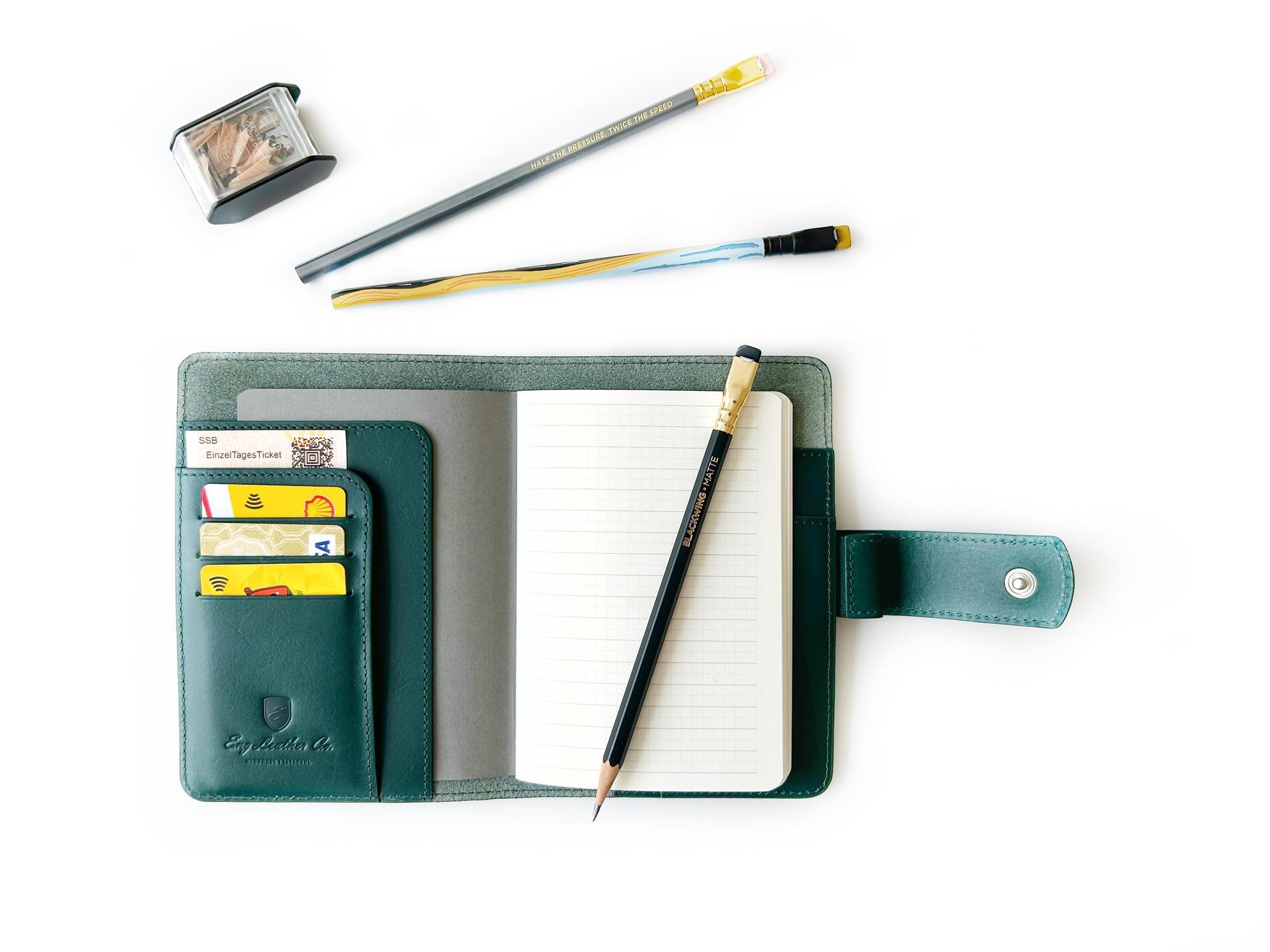 Eng Leather Northern Green A6 Ebatlı Deri Defter Kılıfı ve Organizer