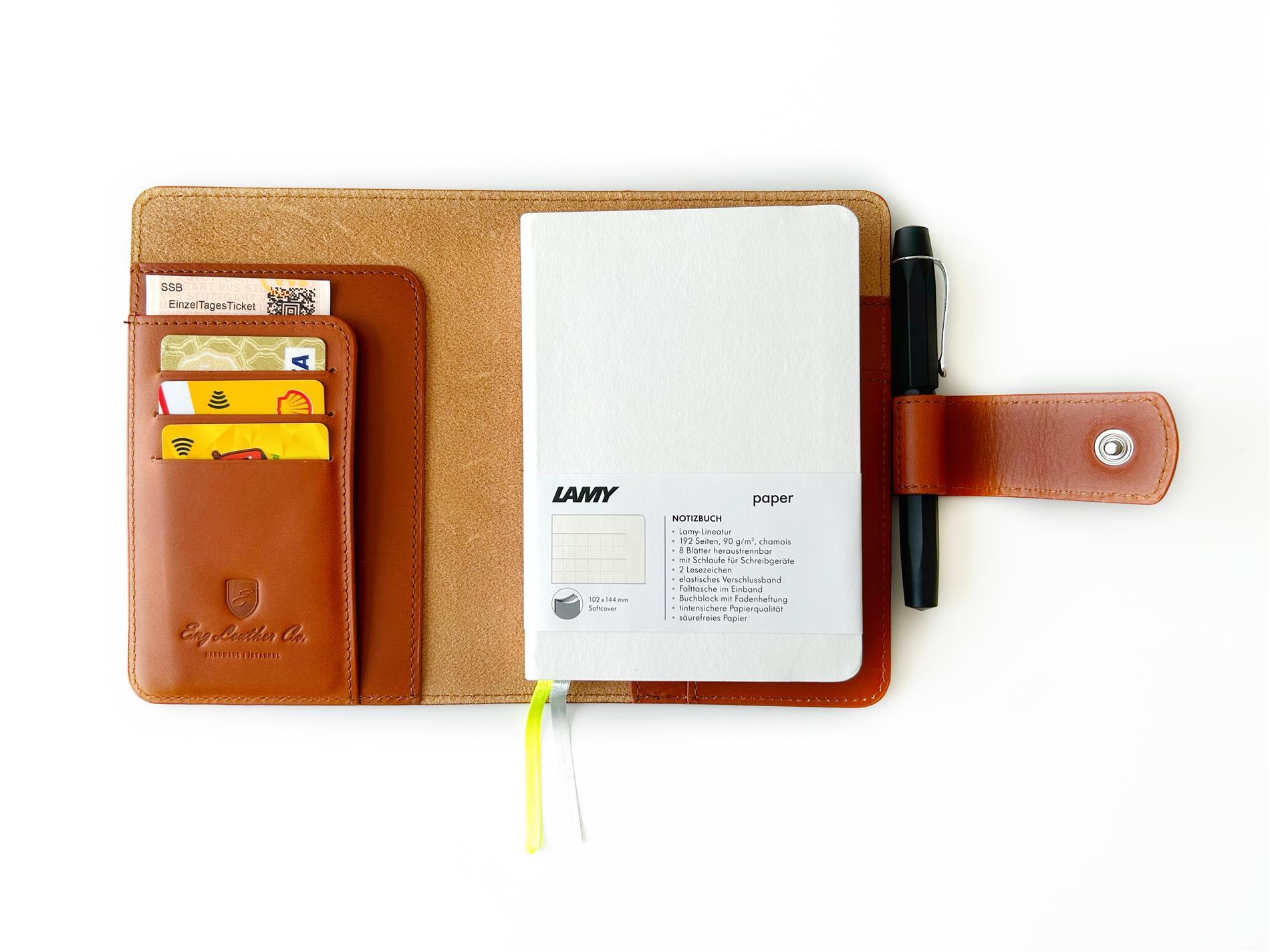 Eng Leather Sunrise Orange A6 Ebatlı Deri Defter Kılıfı ve Organizer