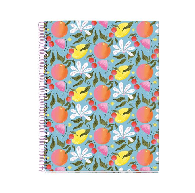Miquelrius A4 70gsm 100 Yaprak Telli Kareli Cuadrícula Floral Defter