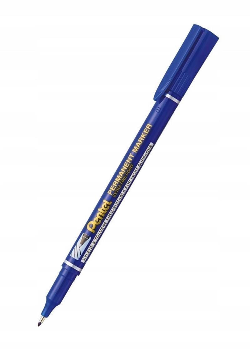 Pentel Marcador Permanent Markör Ekstra Ince Uç Kargo Poşeti Kalemi NF450 Mavi