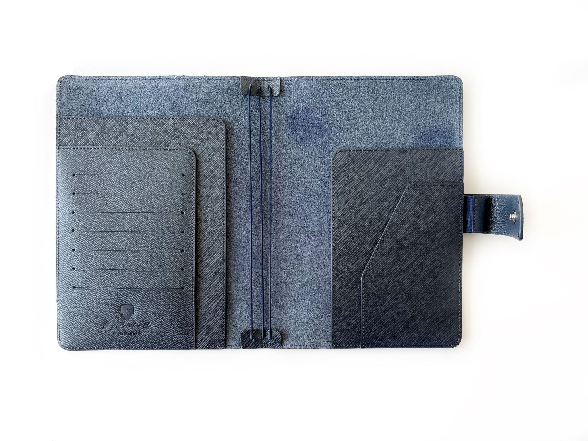 Eng Leather Saffiano Deri Koleksiyonu  A5 Defter & Kalem Çantası Deep Teal