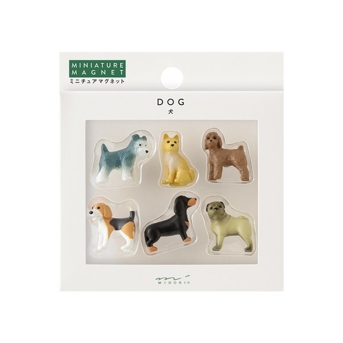 Design Phil Midori Mini Magnets Klips 6-Pack Dog