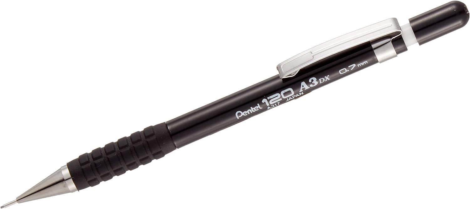 Pentel A317-AX Siyah 0.7 mm Mekanik Uçlu Çizim ve Sınav Kalemi
