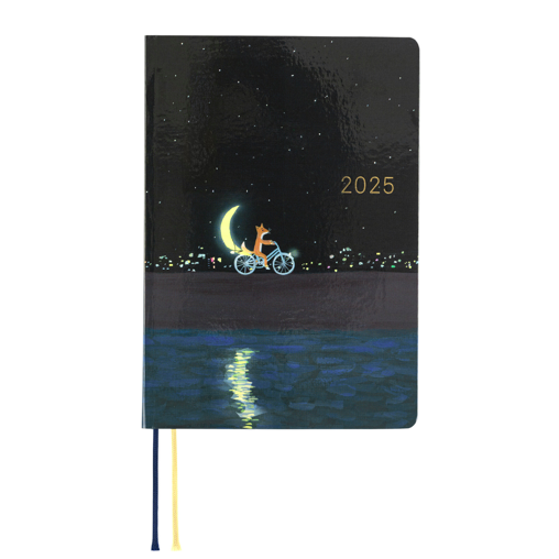 Hobonichi Hon A6 2025 English Version Hiroko Kubota: Crescent Moon Delivery Ajanda/Planner