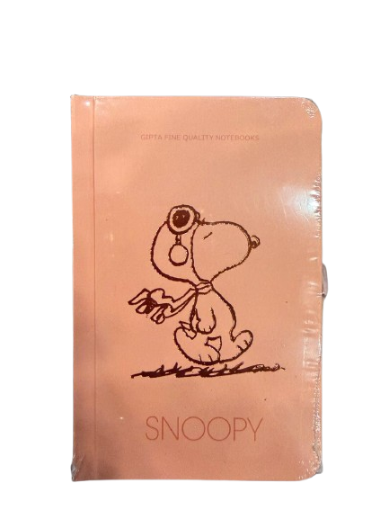 Gıpta Sert Kapaklı 9x14 cm 80 Sayfa Çizgisiz Defter Snoopy Mercan