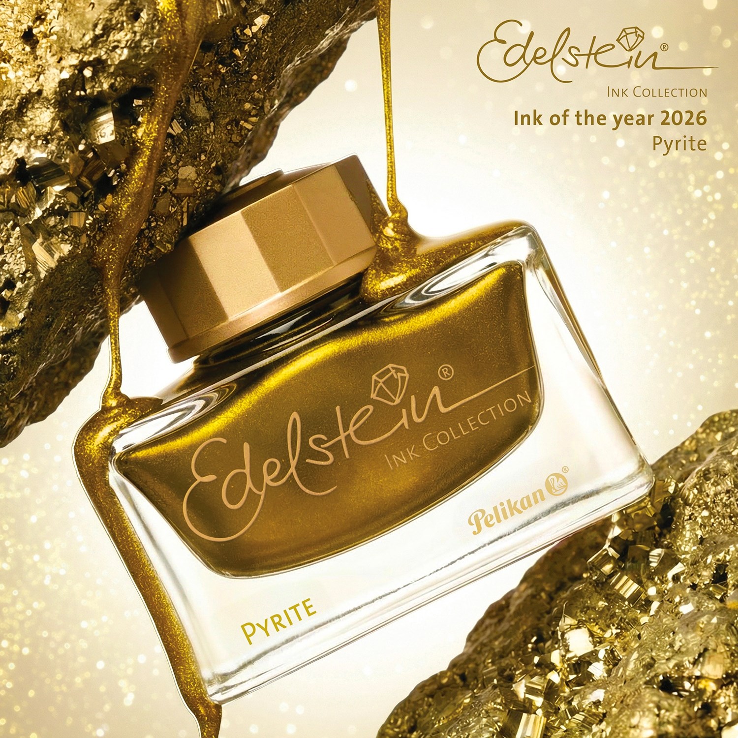 Pelikan Edelstein Ink of the Year 2026 Şişe Mürekkep 50ml Pyrite