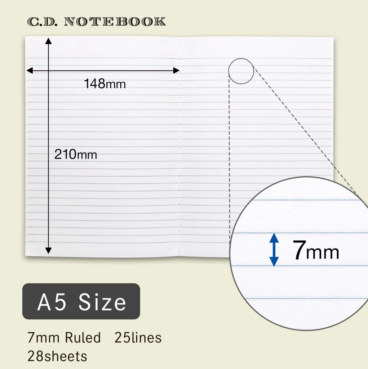 Apica CD-11 A5 Çizgili Defter Sarı CD11MU