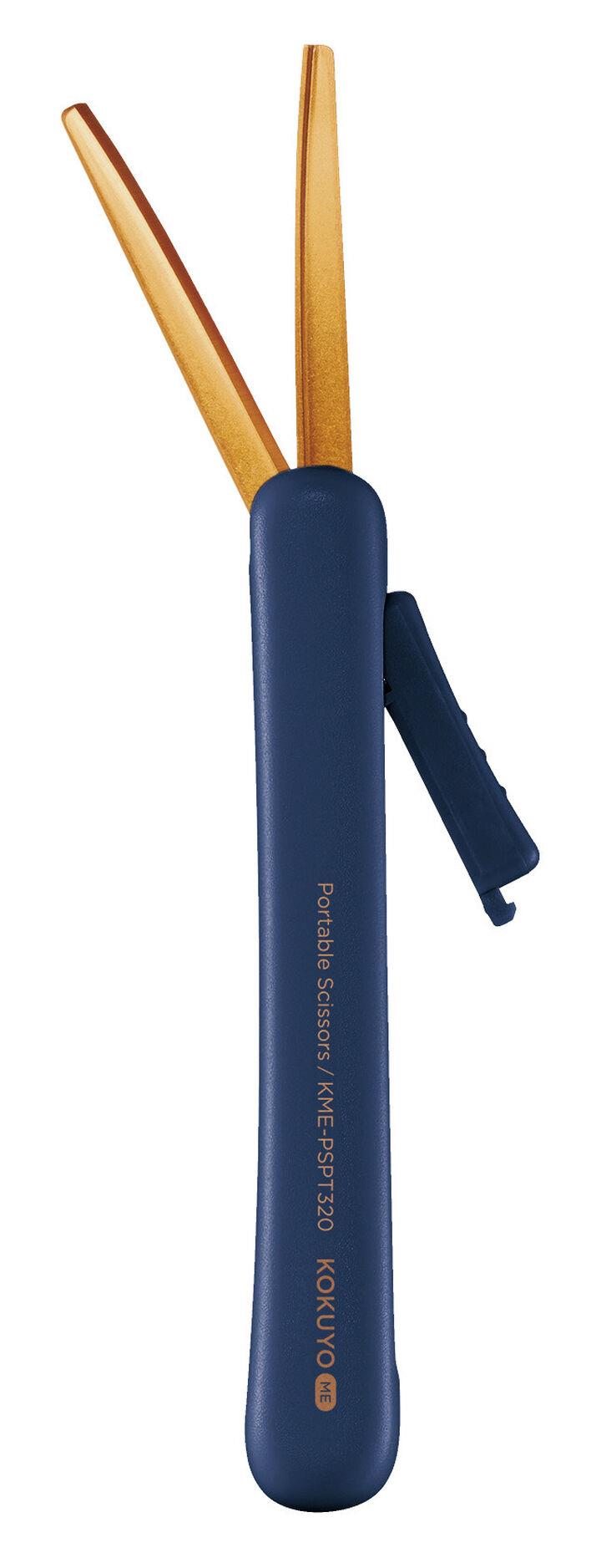 Kokuyo Me Özel Seri Kompakt Taşınabilir Ergonomik Makas Graphite Blue