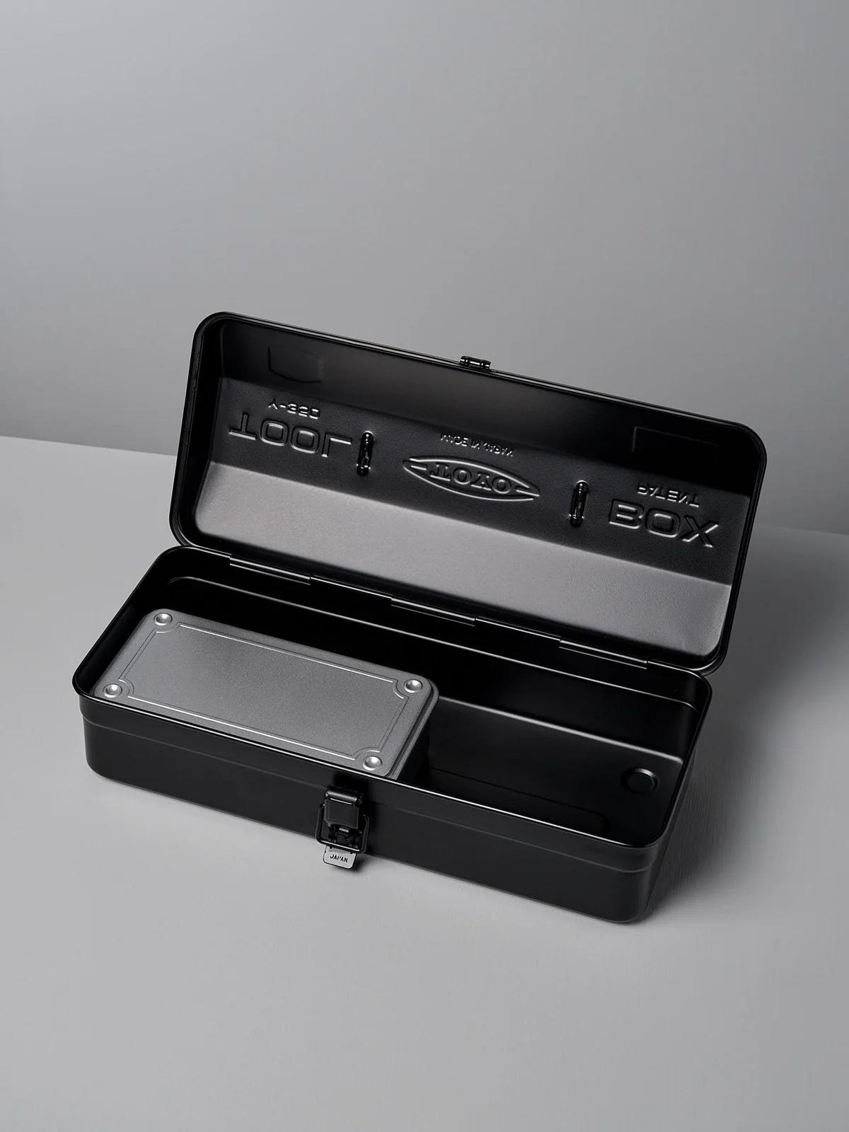 Toyo Steel Y-350 Tool Storage Box Black Metal Saklama Kutusu