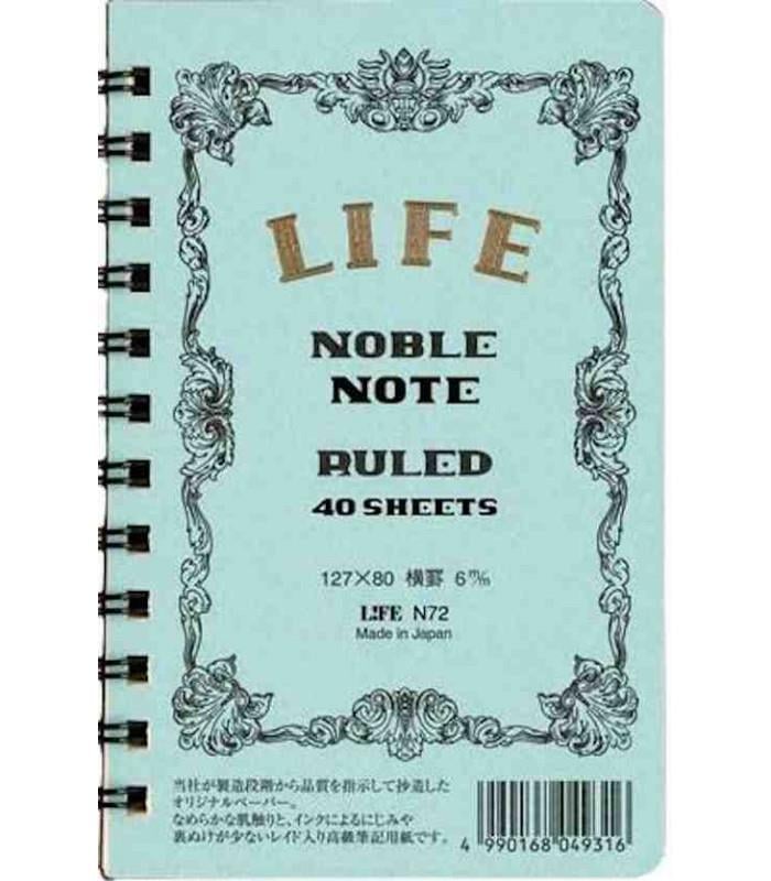 Life Noble Japon Dolma Kalem Uyumlu Mini Telli Defter A7 Çizgili N72