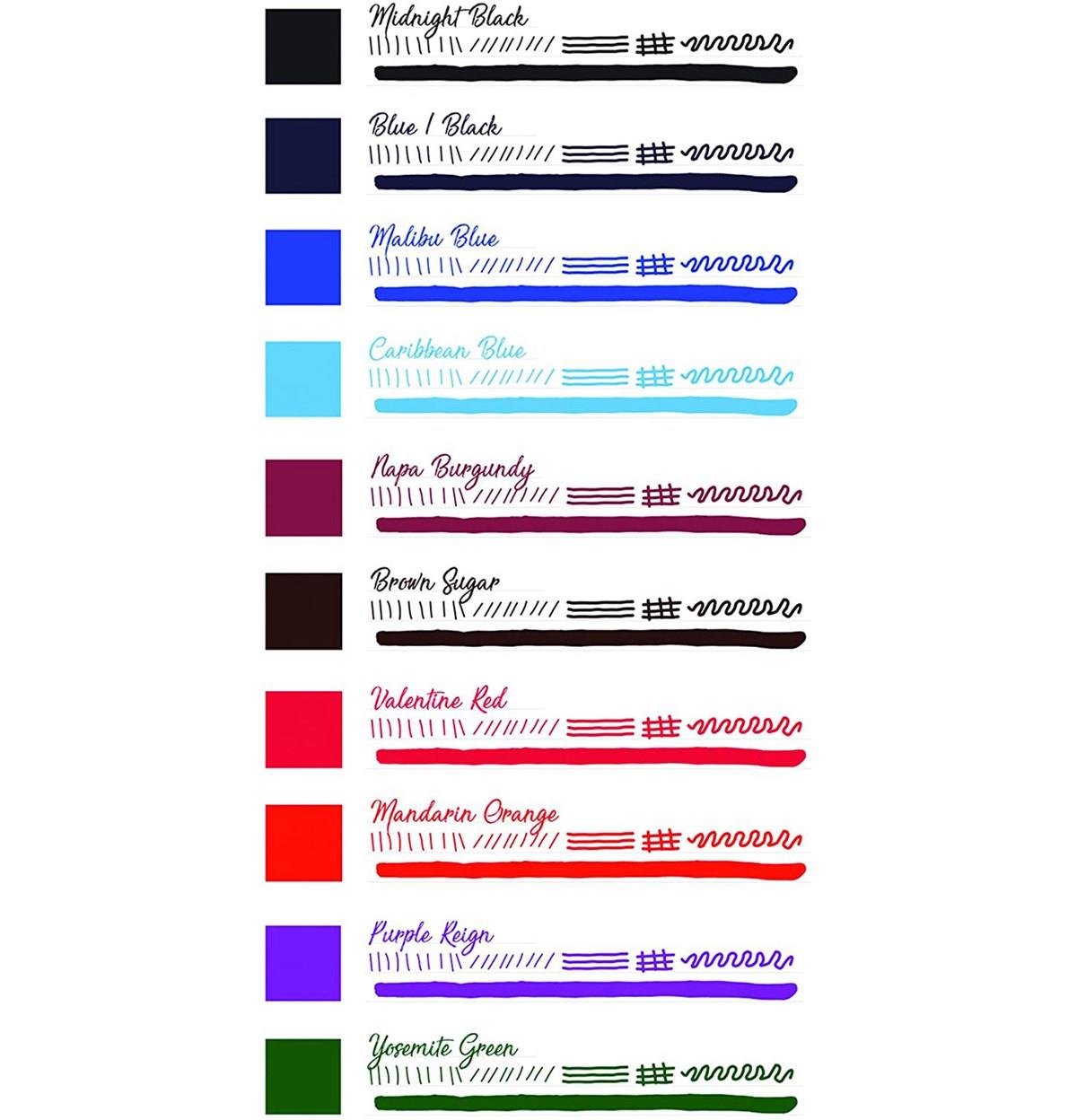Monteverde Core Ink Collection 10'lu Mürekkep Hediye Seti 
