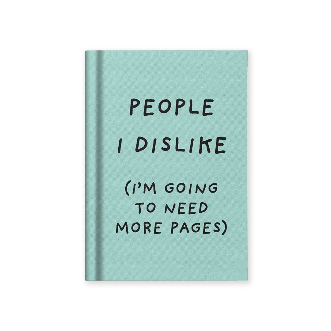 Ohh Deer Tasarımı A7 112 Sayfa Kumaş Sert Kapak Çizgili Defter People I Dislike 14002