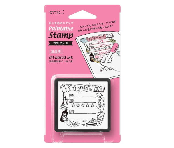 Midori Paintable Penetration Stamp Damga - Large Size -Favorite 35387006