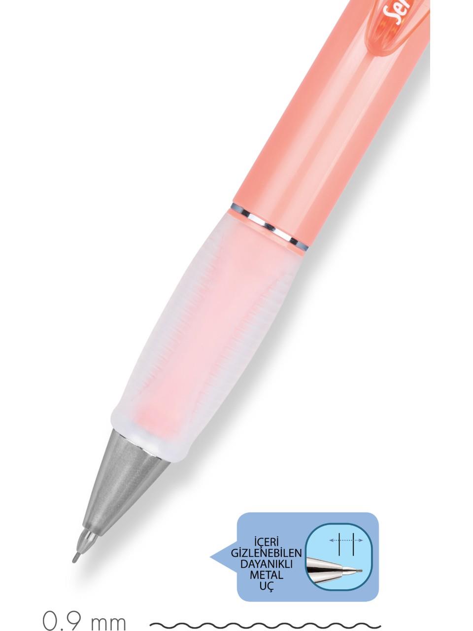 Serve Deep Earth Tones Mekanik Kurşun Kalem 0.9 mm Mercan - Coral