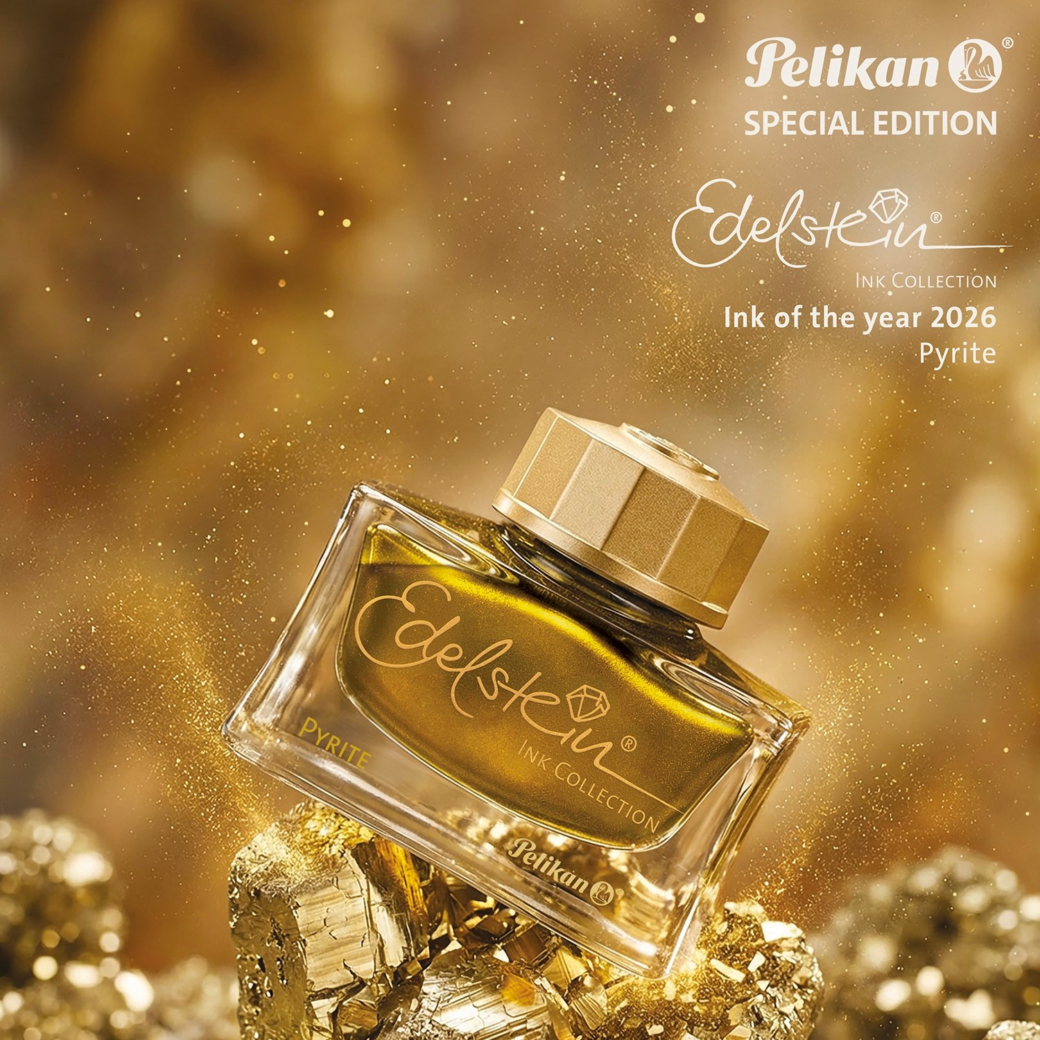 Pelikan Edelstein Ink of the Year 2026 Şişe Mürekkep 50ml Pyrite
