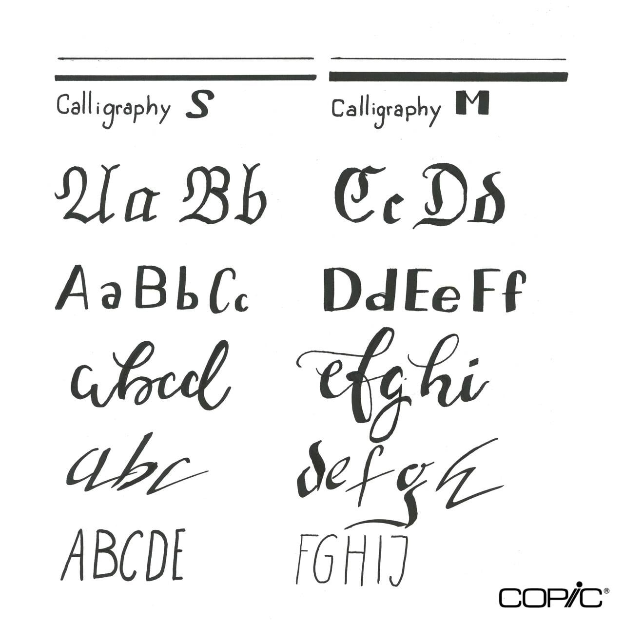 Copic Multiliner Calligraphy 2 li Set Siyah Renk ( CS , CM ) 