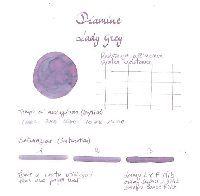 Diamine Şişe Mürekkep 80 ml Lady Grey