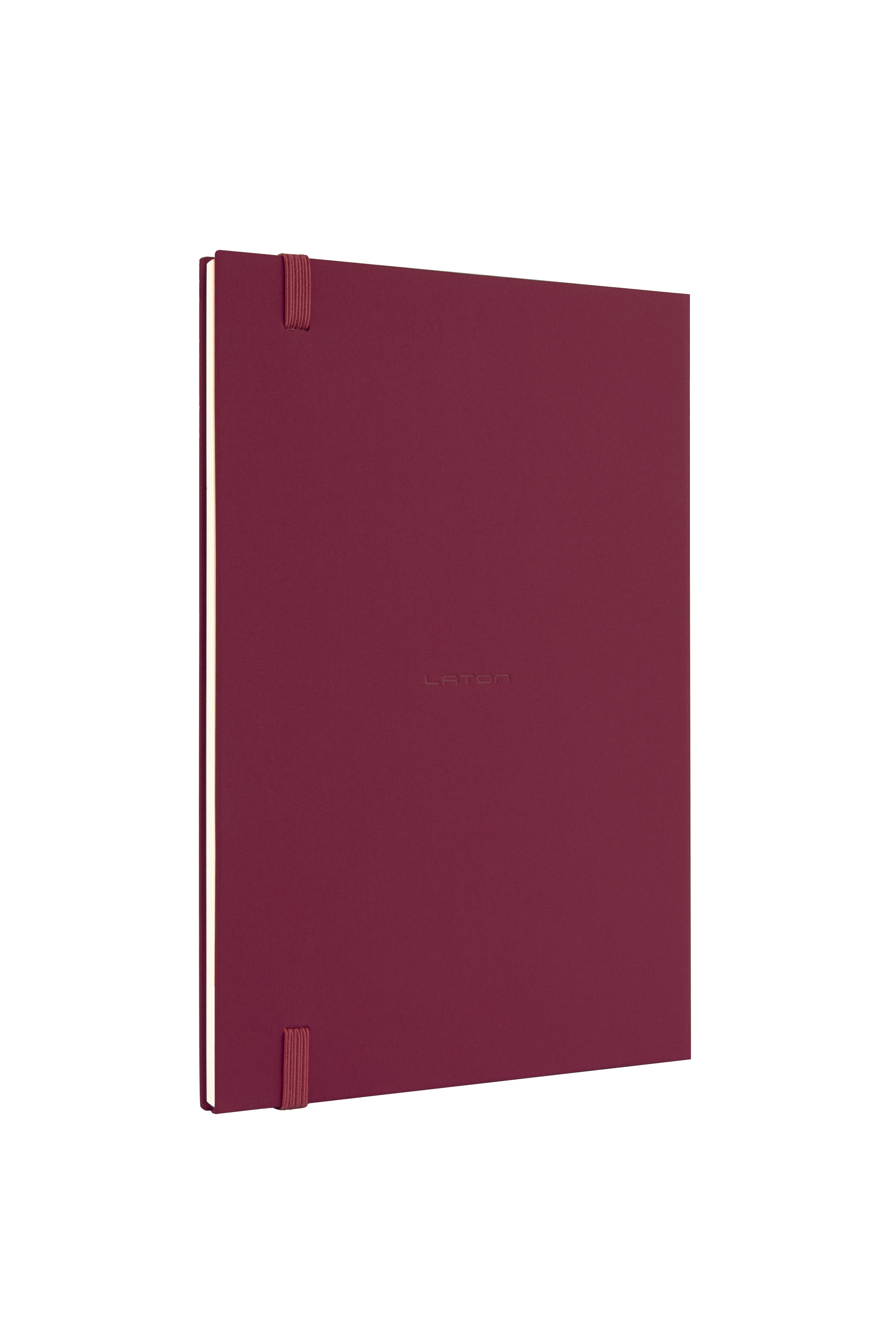 Laton Kokea A5 Keten Kumaş Sert Kapaklı Defter Maroon