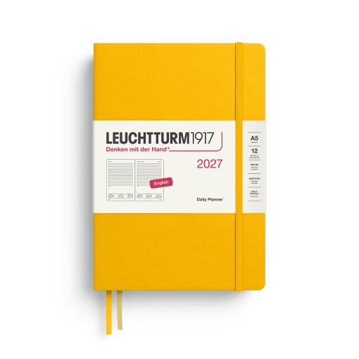 Leuchtturm1917 Planner 2027 - 12M Günlük Planner Medium A5 2027 İngilizce Sunflower 400327