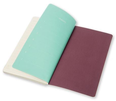 Moleskine Açık Dikiş Chapters Collection Ruled (Çizgili) Defter Dark Violet Medium 112 Sayfa  9.5 x 18 cm