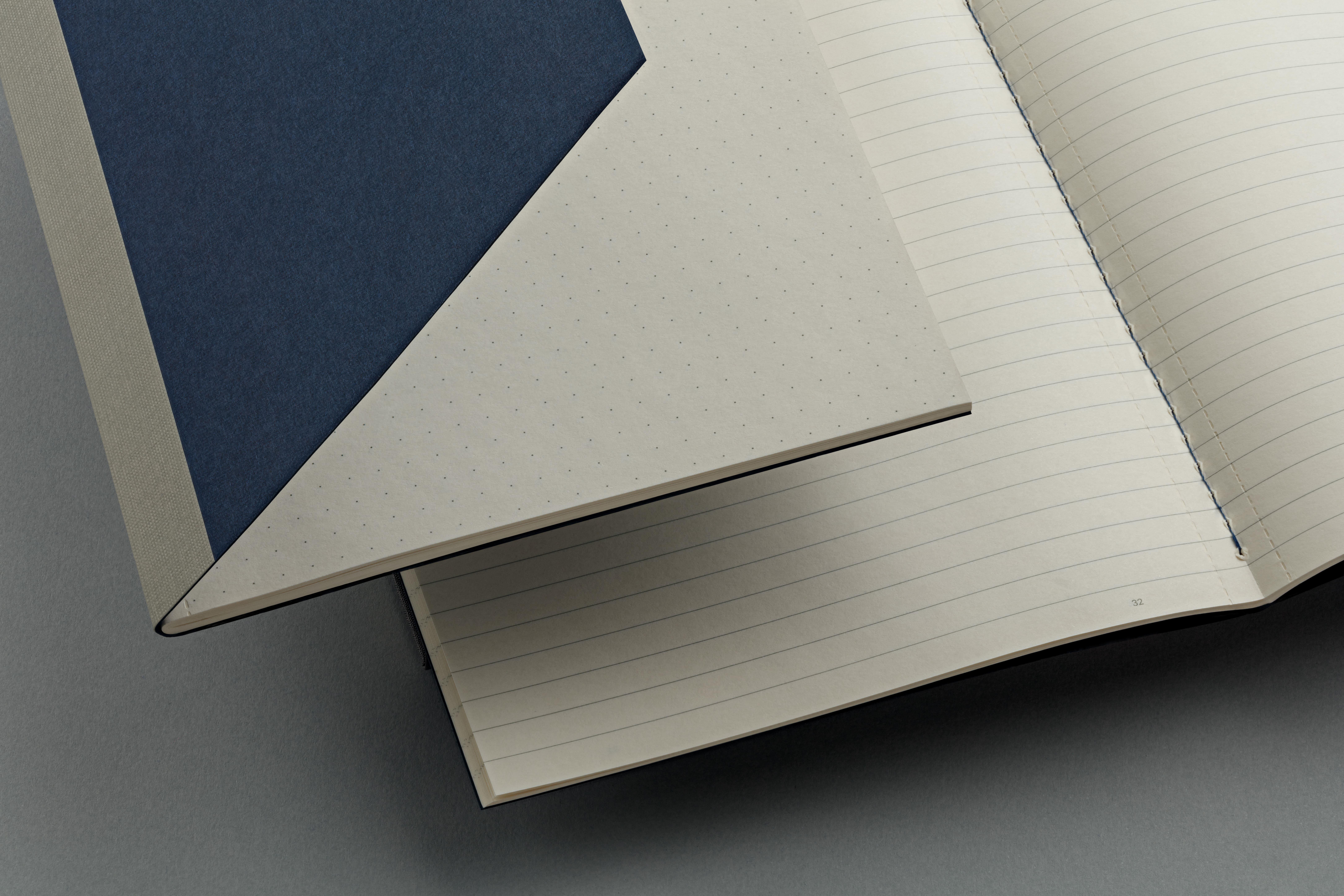 Laton Ilmiö A5 Keten Kumaş Sert Kapaklı Defter Dark Blue
