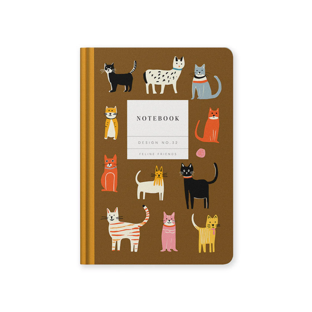 Ohh Deer Kaleido Tasarımı A5 192 Sayfa Sert Kapak Çizgili Defter Design No.32 Feline Friends 10604