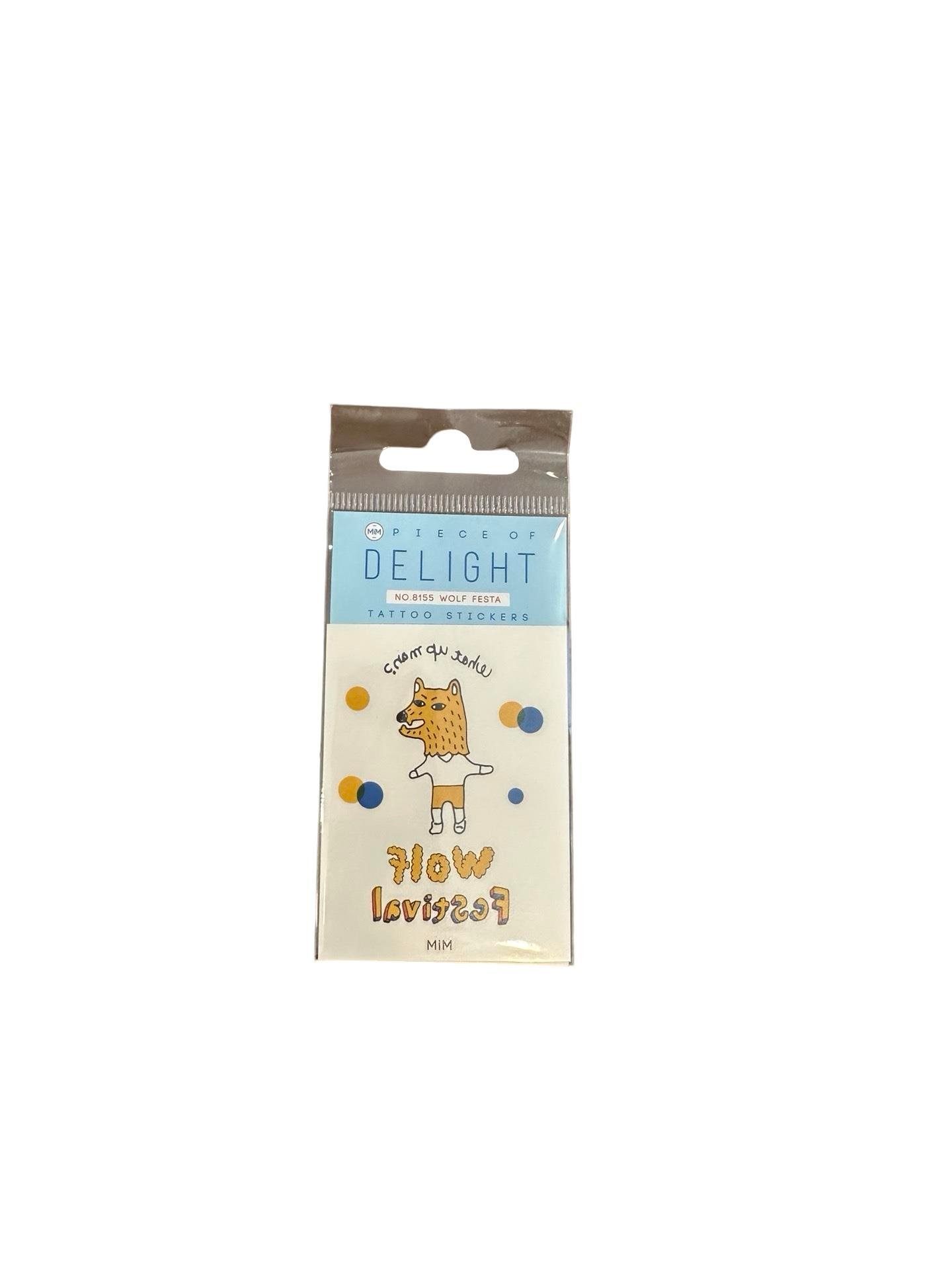 Piece of Delight Temporary Tattoo Stickers Geçici Dövme Wolf Festa