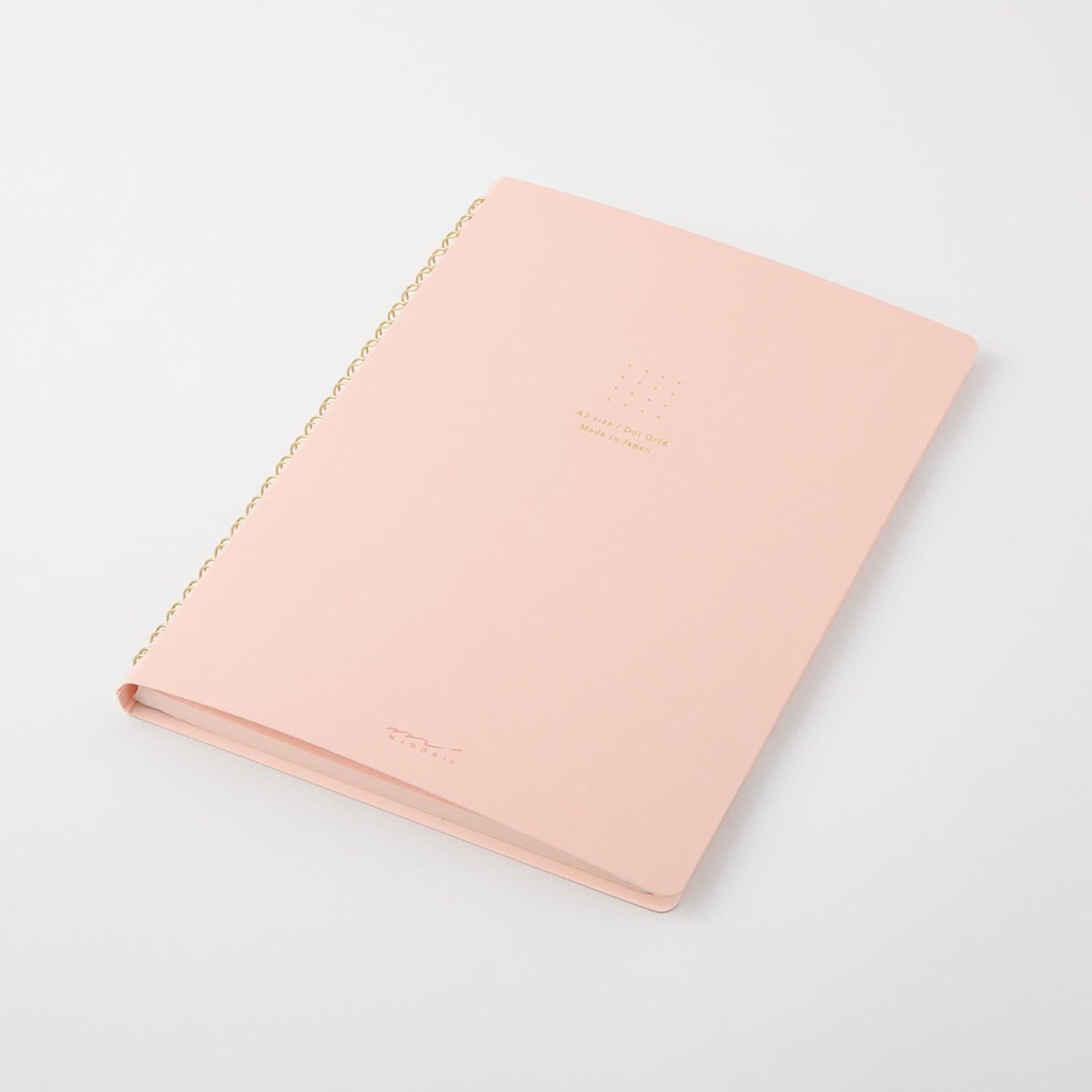 Midori Ring Notebook A5 Color Dotted Noktalı Defter Pink