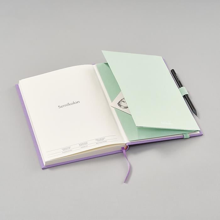 Semikolon Patch Pocket (Defter Körüğü), A5, Heritage Line Pure, moss