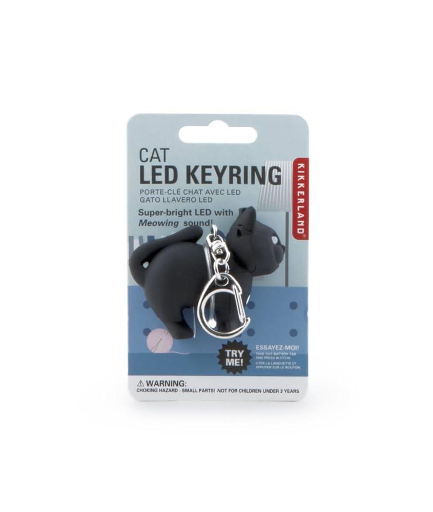 nahtarlık Kikkerland Led Işıklı Siyah Kedi Anahtarlık