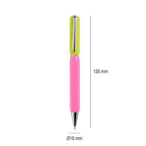 Miquelrius Metal Bright Pink&Yellow Özel Kutusunda  0.7 mm Tükenmez Kalem