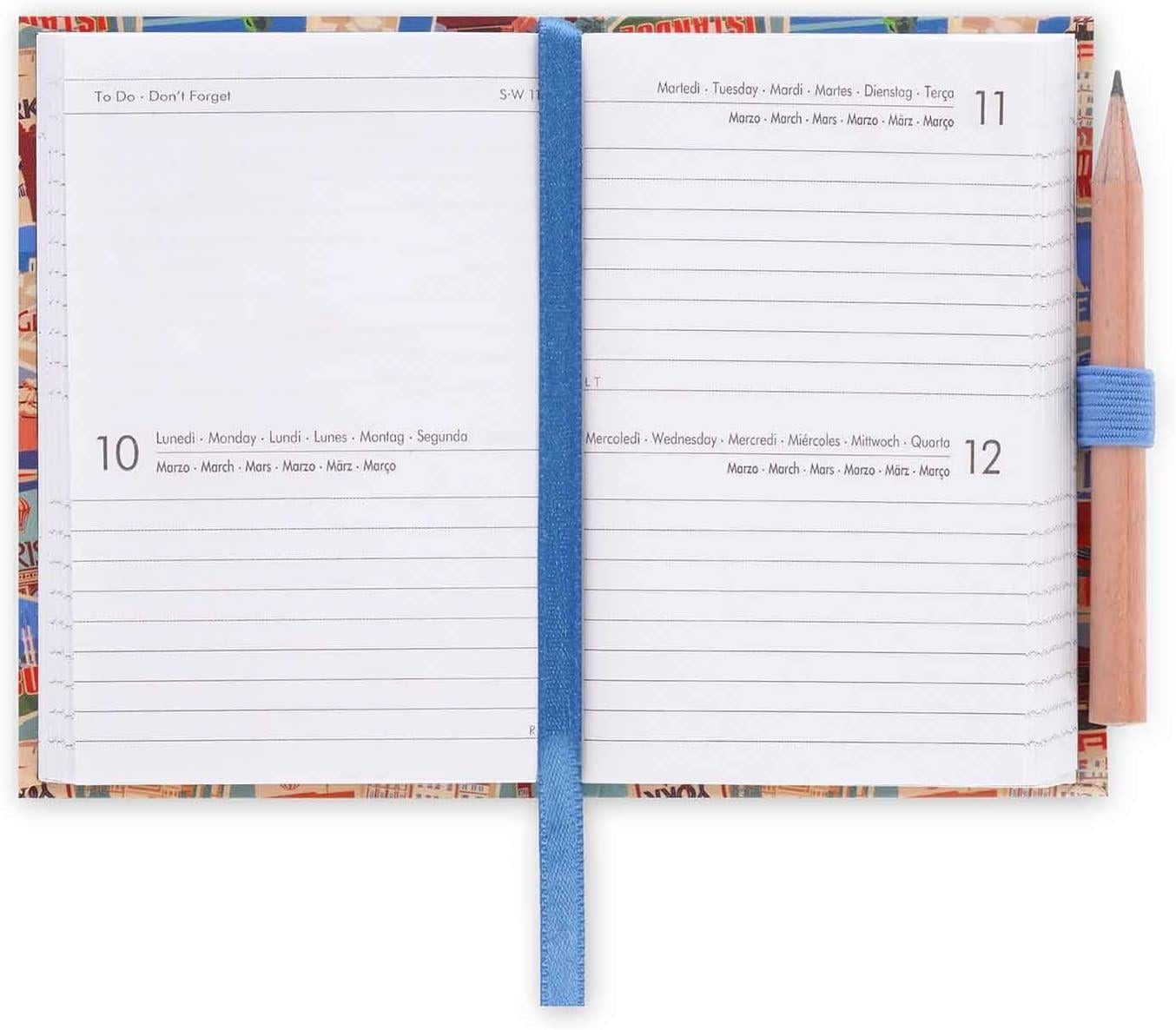 Legami Mini Agenda/Planner Sept. 2024- Dec. 2025 16 Haftalık Ajanda Travel