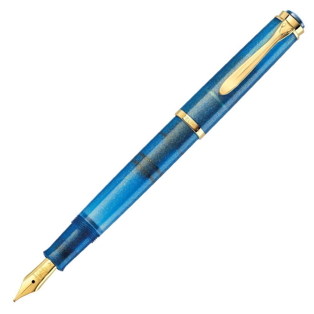 Pelikan Classic Special Edition M200 Golden Lapis Dolma Kalem EF Uç