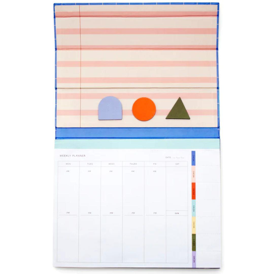 Kikkerland Inkerie Retro-Design Weekly Desk Planner Haftalık Planlama Seti