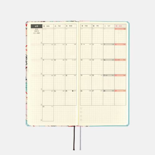 Hobonichi Techo Weeks  Geisodo B6 slim left BIJUTSUKAI (Tanabata decoration)