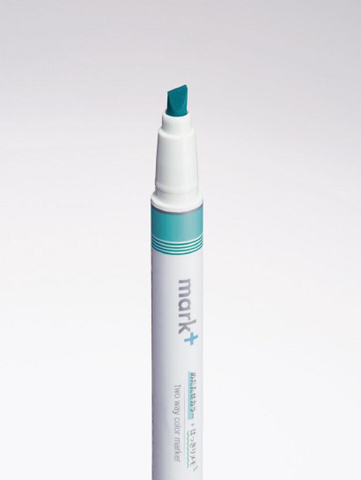 Kokuyo Mark+ Çift Taraflı ( Fosforlu ve Fineliner) Kalem Green/Blue ( Turkuaz)