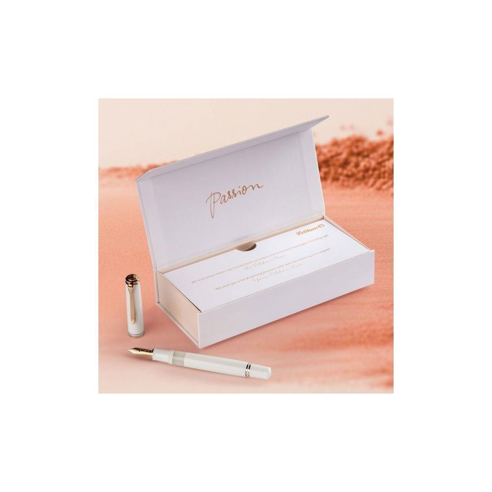 Pelikan Souveran M600 Special Edition Dolma Kalem B Uç White Rose Gold